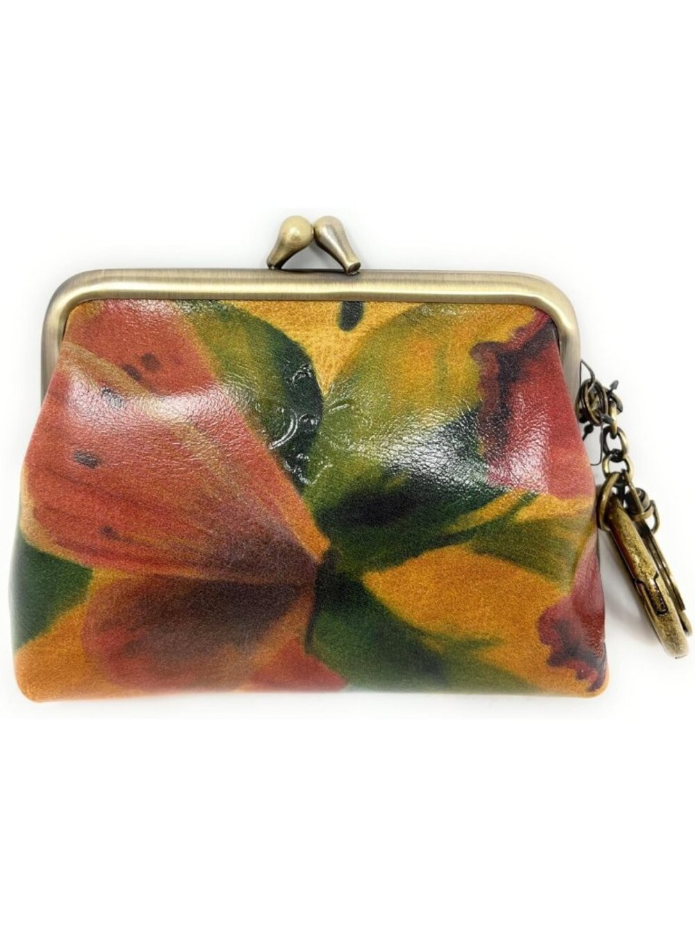 Watercolor Leather Coin Purse, Stylish Wallet for Women, Compact & Chic